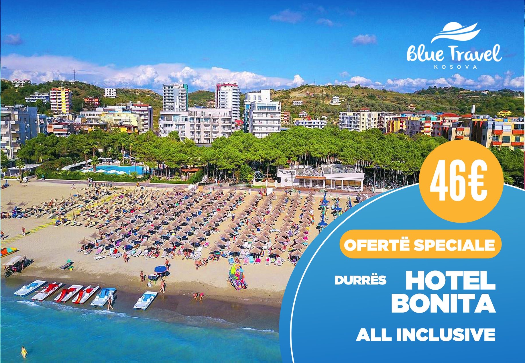 HOTEL BONITA, DURRËS 46€ All Inclusive